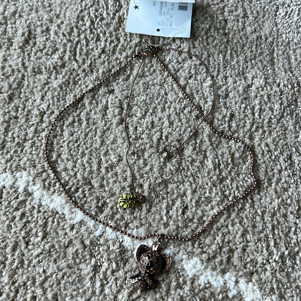 Betsey Johnson koala charm necklace